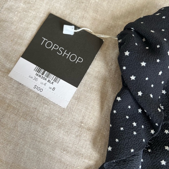 TOPSHOP Star-print ruffled crepe jumpsuit romper - Picture 2 of 12